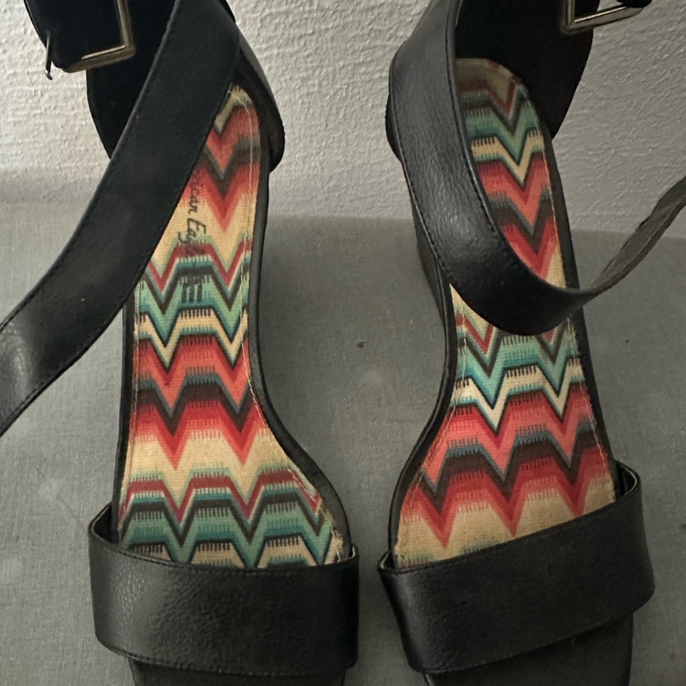 Black Leather Women's Sandals